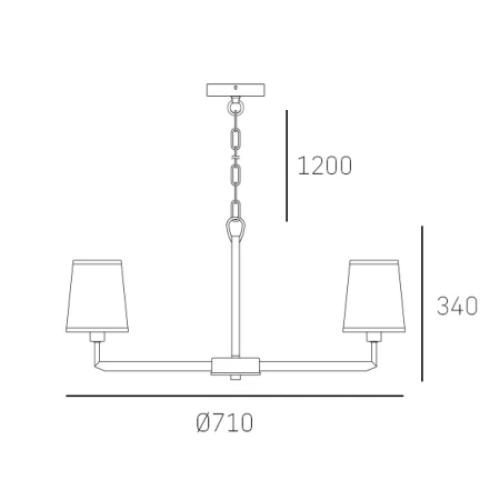 Lampa wisząca STOCKHOLM złota P06636BK AU - Cosmo Light